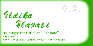 ildiko hlavati business card